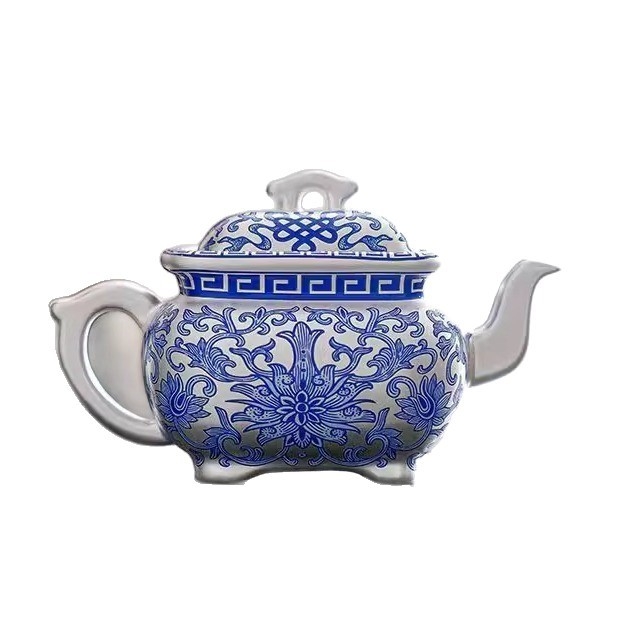Set ceai în stil chinezesc nou, ceainic pătrat argintiu pentru prepararea ceaiului, design anti-stropire, cadou de afaceri, set Kung Fu Ceai Maestru
