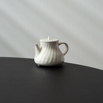 Ceainic ceramic cu glazură din cenușă, stil retro, mică capacitate, pentru o singură persoană, în stil japonez, lucrat manual pentru uz casnic