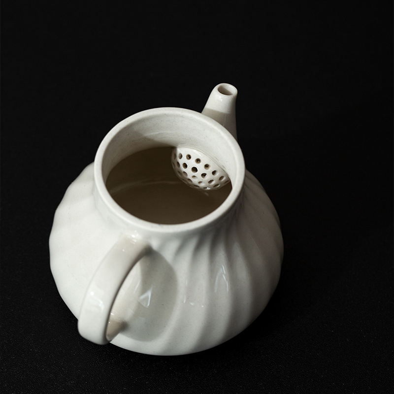 Ceainic ceramic cu glazură din cenușă, stil retro, mică capacitate, pentru o singură persoană, în stil japonez, lucrat manual pentru uz casnic