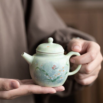 Ceainic ceramic, pictură manuală în acuarelă Wenxin Orchid, ceai Gongfu, pentru uz casnic, capacitate mică, cadou