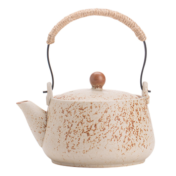 Ceainic ceramic în stil chinezesc Kung Fu, cu mâner, pentru uz casnic, set de ceai retro cu filtru, un vas