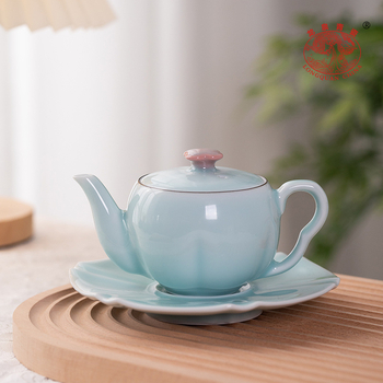 Ceainic Longquan Celadon pentru Gongfu ceai, ceai de după-amiază, stil european, ceramică de înaltă calitate, filtru pentru ceai