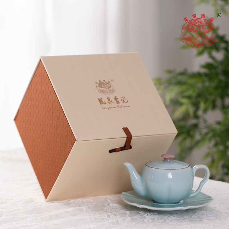 Ceainic Longquan Celadon pentru Gongfu ceai, ceai de după-amiază, stil european, ceramică de înaltă calitate, filtru pentru ceai