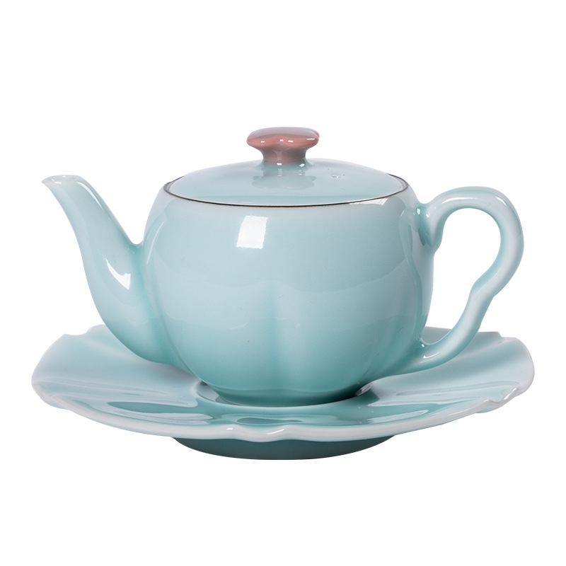 Ceainic Longquan Celadon pentru Gongfu ceai, ceai de după-amiază, stil european, ceramică de înaltă calitate, filtru pentru ceai