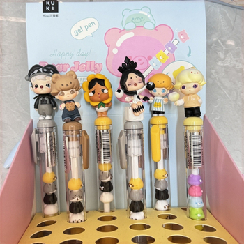 Bubble Mart soră — stil școlar drăguț, pix creativ cu șir de mărgele, gel 0,5 mm DIY