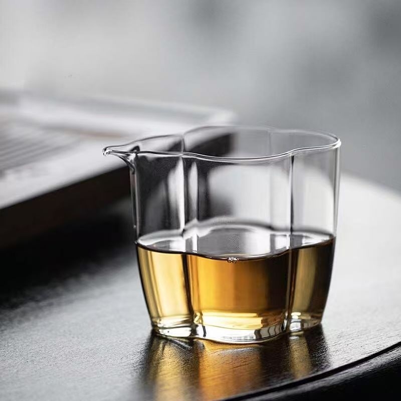 Pahar din borosilicat transparent pentru distribuția ceaiului, cu separator de ceai, rezistent la temperaturi înalte, stil japonez
