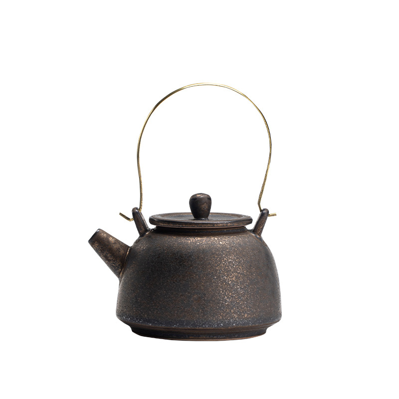 Ceainic ceramic vintage, stil japonez, set de ceai pentru uz casnic, în sufragerie, cu filtru