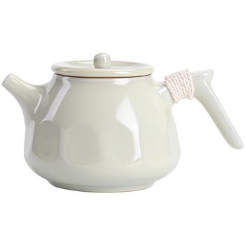 Ceainic ceramic stil chinezesc, cu mâner lateral și filtru – Gongfu pentru uz casnic