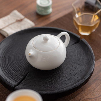Ceainic Xishi din porțelan alb, set ceramic Gongfu pentru ceai, protecție împotriva arsurilor, filtru, pentru preparare acasă