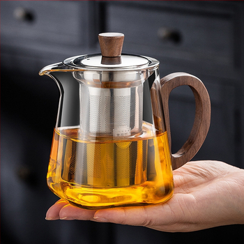 Ceainic din sticlă groasă, de înaltă calitate, cu separare ceai-apă, filtru din oțel inoxidabil, nou model, set de ceai premium