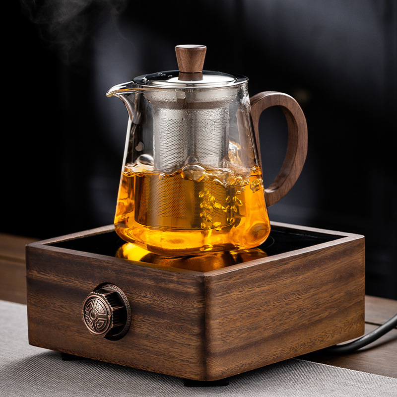 Ceainic din sticlă groasă, de înaltă calitate, cu separare ceai-apă, filtru din oțel inoxidabil, nou model, set de ceai premium