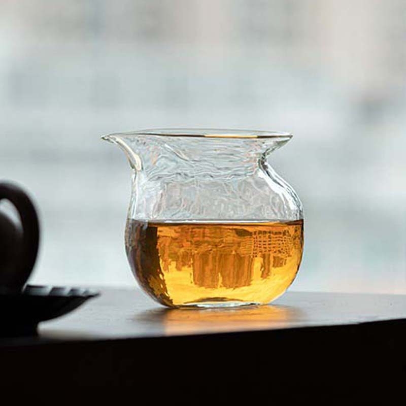 Set Gongfu de ceai, în stil japonez, din sticlă borosilicat rezistentă la căldură, cu capacitate mare, pentru uz casnic