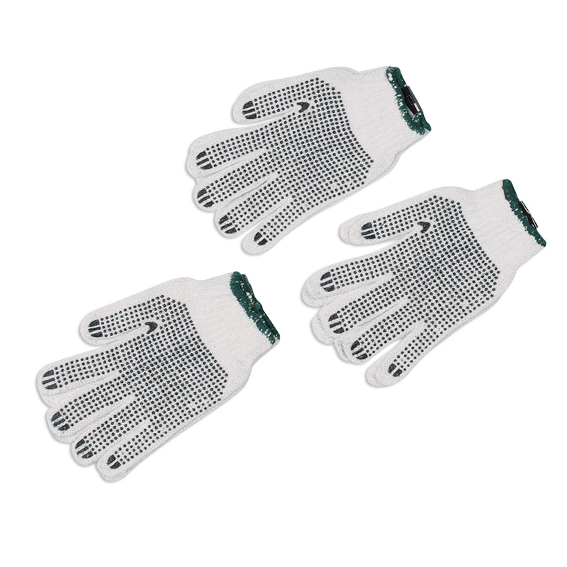 Kafwell кожени ръкавици за заваряване, висока температура, антихлъзгаща точкова повърхност и антистатични гумени протектори за пръсти