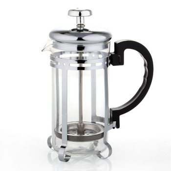Cafetieră franțuzească din oțel inoxidabil cu carafă din sticlă, 350 ml, design cu izolație dublă