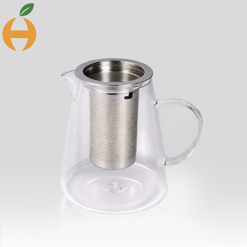 Infuzor de ceai din oțel inoxidabil, cu cioc de vultur, transparent și ușor, încălzibil; ceașcă din sticlă borosilicată pentru ceai cu flori