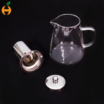 Infuzor de ceai din oțel inoxidabil, cu cioc de vultur, transparent și ușor, încălzibil; ceașcă din sticlă borosilicată pentru ceai cu flori