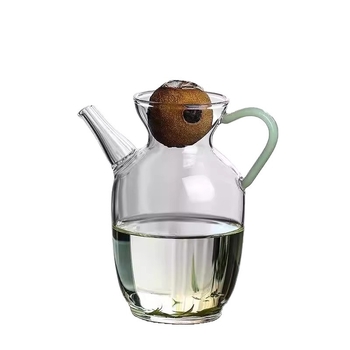 Ceainic în stil Dinastia Song, cu filtru încorporat, din sticlă borosilicat rezistentă la căldură, mic, pentru ceai verde și ceaiuri cu flori