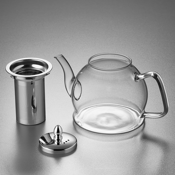 Ceainic de sticlă transparent cu separare ceai-apă, ceainic pentru uz casnic, capacitate mare cu filtru, preparator de ceai