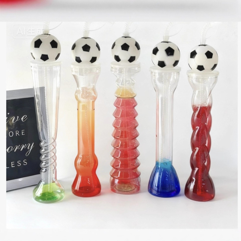 Pahar PET din plastic pentru ceai cu lapte și suc, cană de apă pentru activități în aer liber, design desen animat