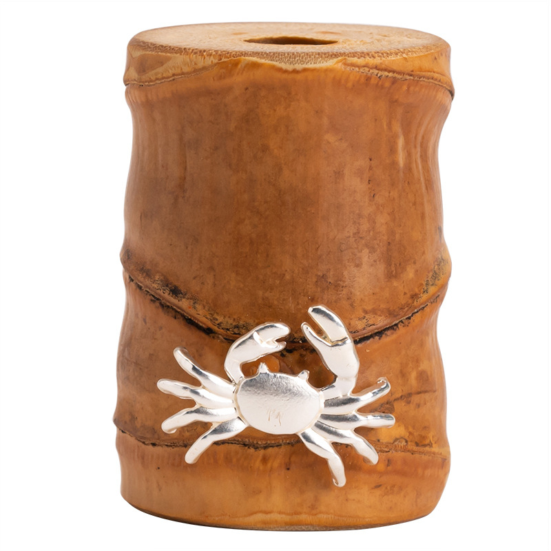 Set premium de accesorii pentru ceremonia ceaiului din bambus: suport pentru capacul ceainicului și decor cu tea pet.