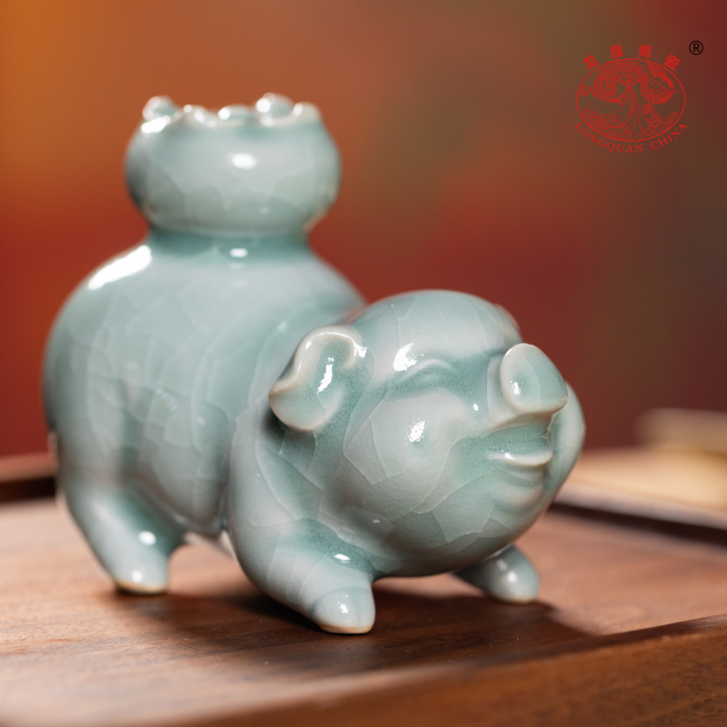Set de capace Longquan Celadon pentru ceainic și ceașcă – accesorii ceramice pentru ceai