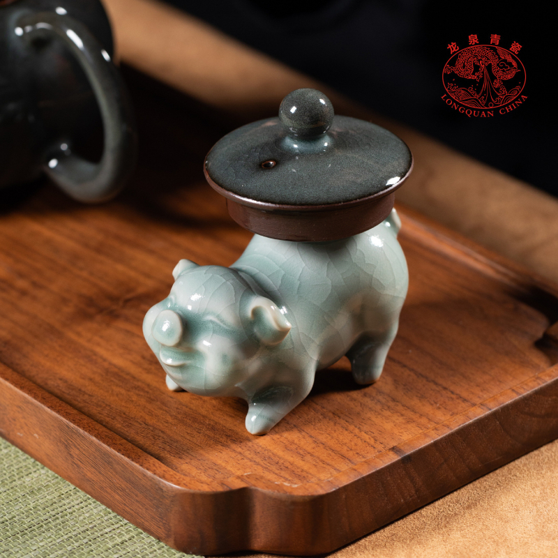 Set de capace Longquan Celadon pentru ceainic și ceașcă – accesorii ceramice pentru ceai