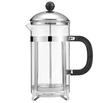 Cafetieră franțuzească cu spumator de lapte și infuzor de ceai, finisaj roz-auriu sau placare cupru, electroplatată