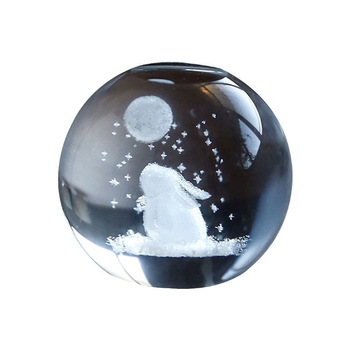 Set de accesorii pentru ceremonia ceaiului din sticlă rezistentă la căldură, cu capac decor Moon Rabbit și Fortune Rabbit