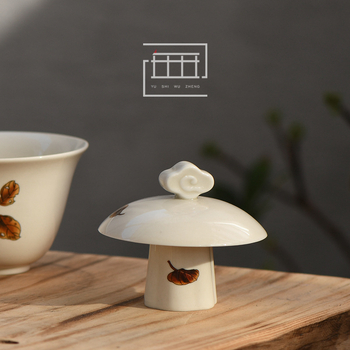 Suport ceramic pentru capac în ceremonia ceaiului, ornament de birou creativ – tea pet