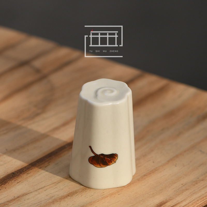 Suport ceramic pentru capac în ceremonia ceaiului, ornament de birou creativ – tea pet