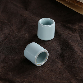 Suport ceramic pentru capacul ceainicului Ru Kiln și capacul ceștii de ceai — accesorii pentru ceremonia ceaiului Kung Fu