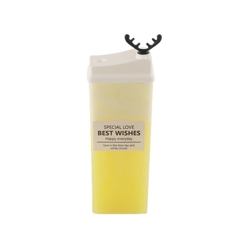500ml PP cană creativă în formă de cărămidă pentru ceai cu lapte – recipient plastic de unică folosință pentru băuturi și sucuri