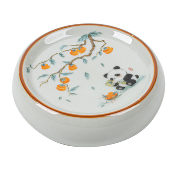Suport ceramic pentru capac de ceainic cu panda – covoraș izolant pentru cești