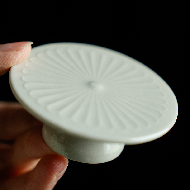 Chang Pu Ju suport pentru capacul ceainicului cu picioare înalte, accesoriu ceramic pentru ceremonia ceaiului din lut Yixing, stil minimalist chinezesc