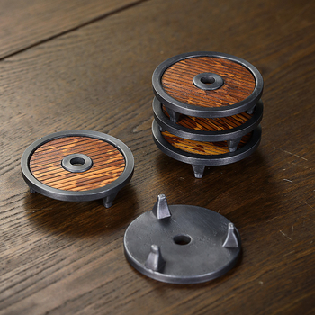 Stil chinezesc vintage: suport manual pentru capac din bambus pentru ceai și raft Zen din lut purpuriu – accesorii pentru ceremonia ceaiului