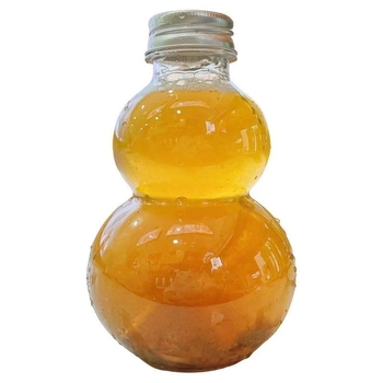 Egyszer használatos műanyag palack tök alakú, tejes teához, 350–500 ml, hideg infúzióhoz és gyümölcslevekhez