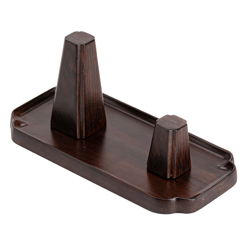 Raft pentru ceainic din lemn de abanos, suport pentru capac magnetic, suport pentru ceainic, accesorii pentru ceremonia ceaiului, elemente decorative