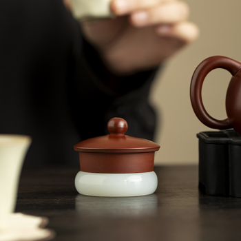 Set Jadeite pentru ceai: suport pentru capac și accesorii, Tea Pet și set Kung Fu pentru ceainice din nisip purpuric