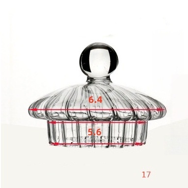 Cap din sticlă borosilicat transparent pentru ceainic și set de ceai, capac pentru ceașcă inclus