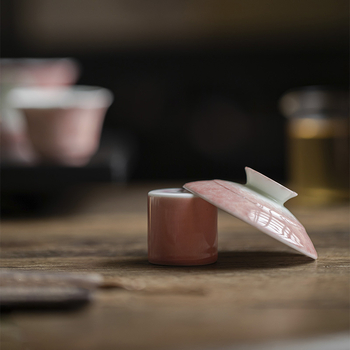 Suport ceramic pentru capac, pictură manuală cu iepuraș, accesorii pentru ceremonia ceaiului Gongfu