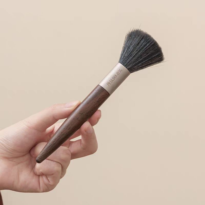 Perie de ceai din titan pur și lemn de santal negru, cu vârf care nu pierde fire, accesorii Gongfu pentru ceai