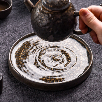 Suport ceramic pentru ceainic și tavă de ceai cu izolație termică pentru sobă cu cărbuni, stil retro