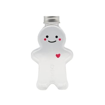 500 ml prozirna plastična boca s dizajnom Gingerbread Man za napitke