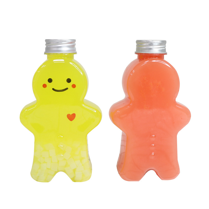 500 ml prozirna plastična boca s dizajnom Gingerbread Man za napitke