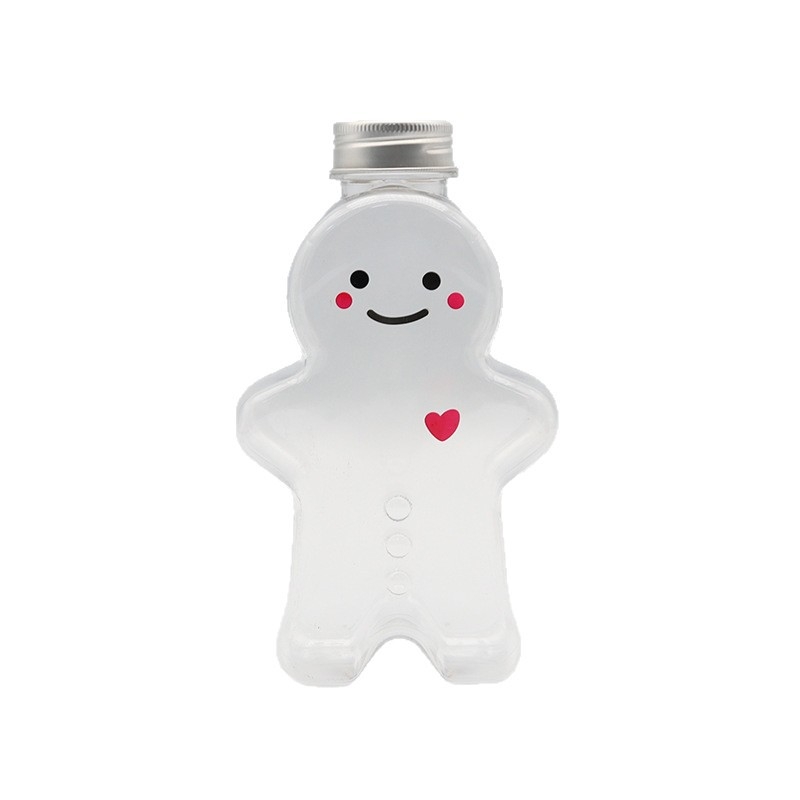 500 ml prozirna plastična boca s dizajnom Gingerbread Man za napitke