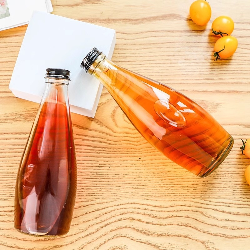Kreativna prozirna staklena boca 330 ml i 500 ml za liker, sok i mliječni čaj — prazna boca