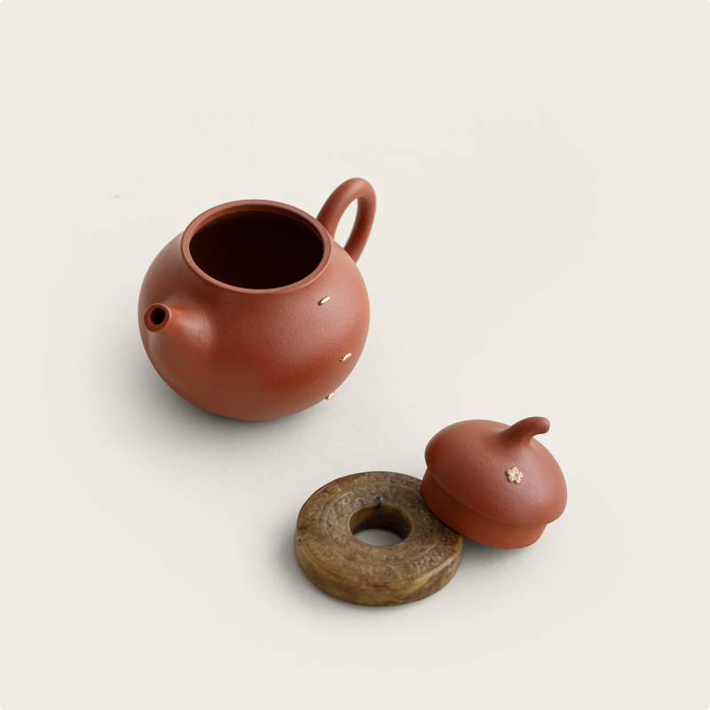 Suport de capac din jad, dragon model, ornament pentru set de ceai Gongfu