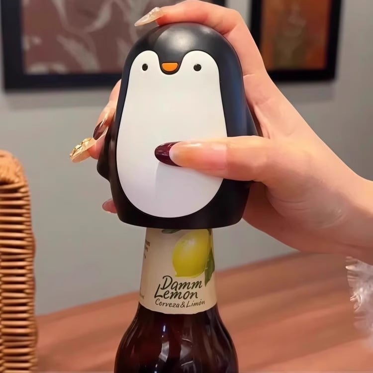 Deschizător de sticle și conserve în formă de pinguin, portabil, pentru uz casnic, model 2025