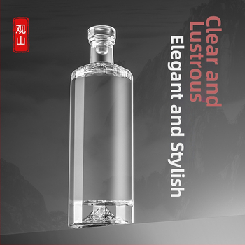 Priehľadná sklenená fľaša na alkohol, prázdna fľaša, luxusné balenie na svadbu, súkromné zákazkové balenie, fľaša na domáce destiláty