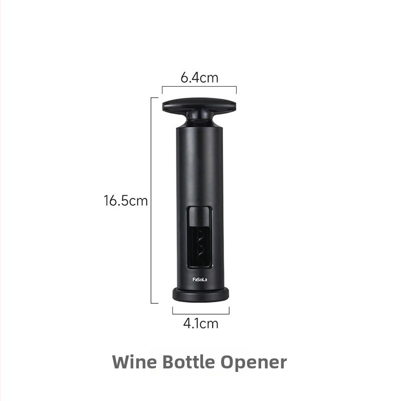 FaSoLa Deschizător de Vin pentru Uz Casnic, Tirbușon Manual cu Tăietor pentru Folie, Deschizător de Sticle cu O Singură Rotire